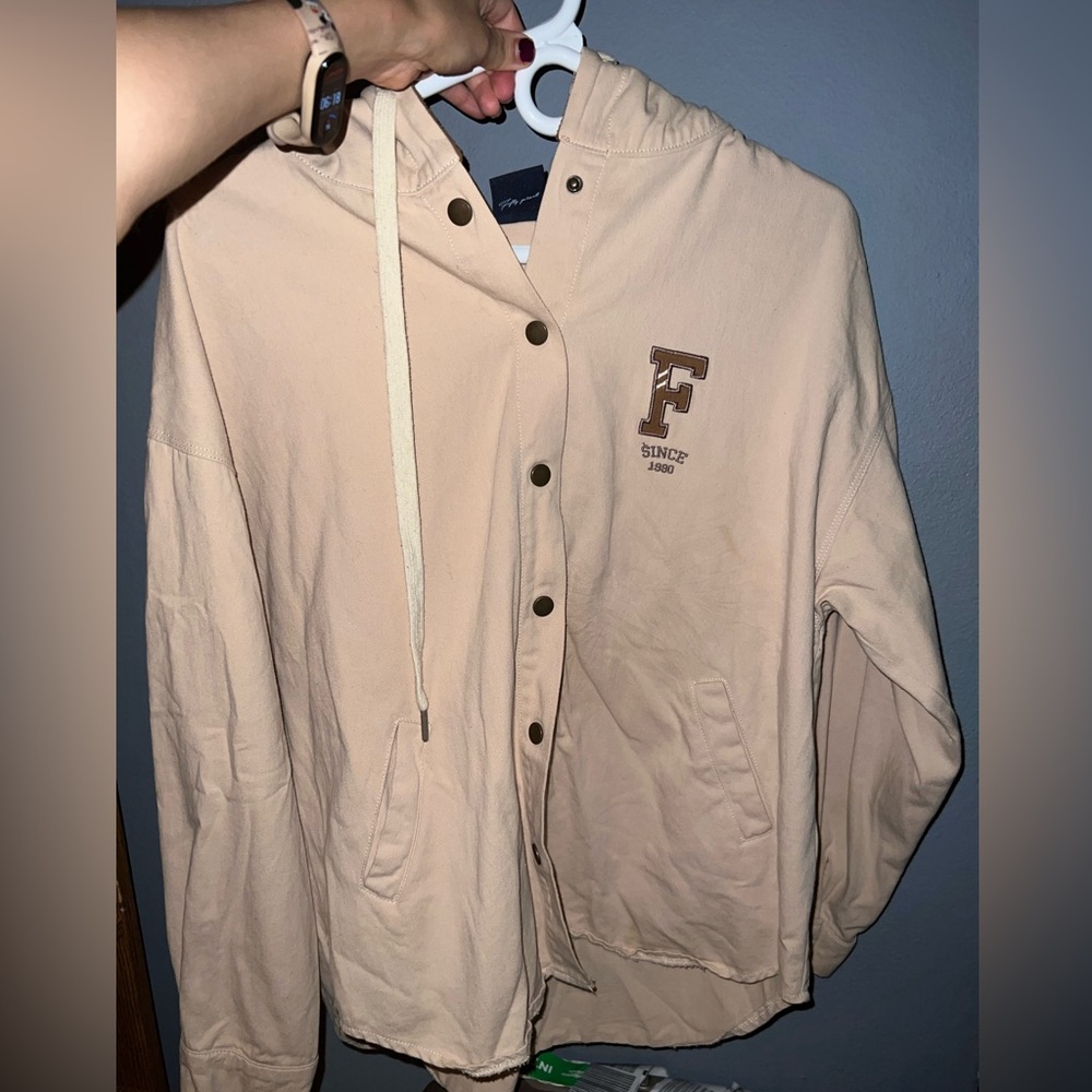 Winter Jacket button up    with hoodie